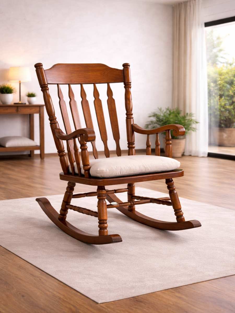 classic-wooden-rocking-chair-with-cushioned-seat