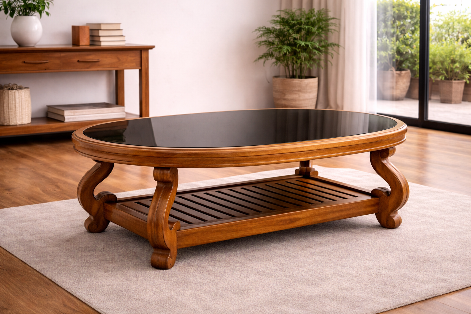 Solid Wood Center Coffee Table